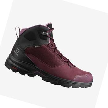 Tenis Senderismo Salomon WoOUTWARD GORE-TEX Mujer Rojos | MX 2837QMA